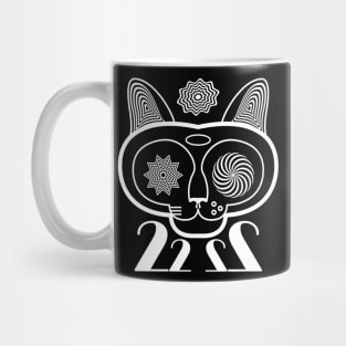 Psychedelic Cat Face 22 Mug